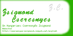 zsigmond cseresnyes business card